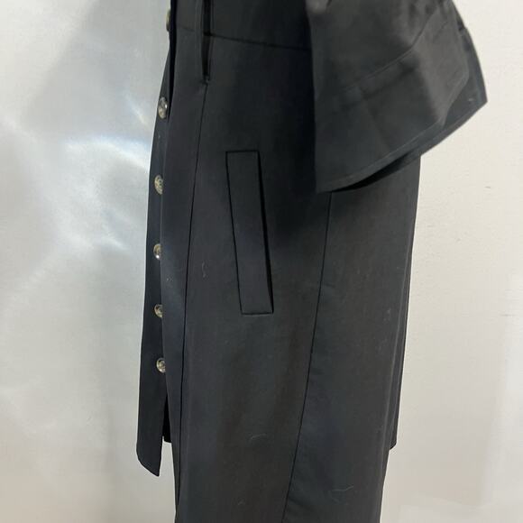 Ann Taylor Dress size 6 Classic Black Button Front Career Knee Stretch Modest - Picture 9 of 11